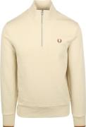 Fred Perry Half Zip Trui Ecru