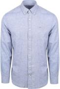 McGregor Overhemd Linnen Blend Vintage Blauw