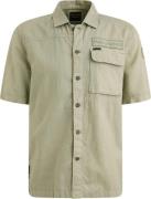 PME Legend Short Sleeve Overhemd Linen Blend Groen