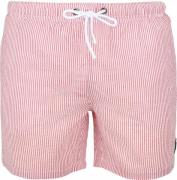Suitable Zwembroek Stripe Seersucker Rood