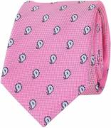Stropdas Zijde Fuchsia Paisley