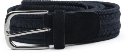 Profuomo Waxed Geweven Riem Navy