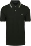 Fred Perry Polo Twin Tipped M3600 Donkergroen