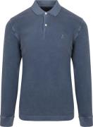 Marc O'Polo Longsleeve Poloshirt Donkerblauw