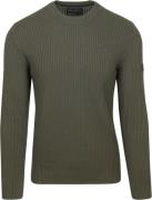 Marc O'Polo Pullover Ribbed Groen