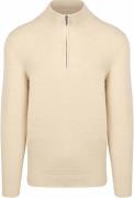 Profuomo Half Zip Pullover Structure Beige