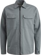 Cast Iron Tech Overshirt met rits Stormy Blauw
