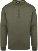 Scotch and Soda Longsleeve Henley T-Shirt Olive