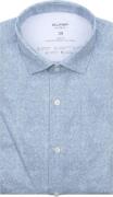 OLYMP Overhemd Level 5 24/Seven Herringbone Blauw