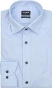 Olymp Luxor Overhemd Contrast Button Lichtblauw