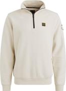 PME Legend Half Zip Trui Interlock Jersey Ecru