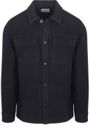 Suitable Overshirt Wool Blend Navy