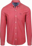 NZA Shirt James Twill Melange Rood