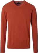 Casa Moda Pullover V-Hals Oranje Brique