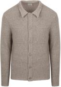Suitable Cardigan Boiled Wool Taupe