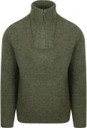 McGregor Half Zip Trui Lamswol Blend Olive