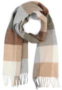 Profuomo Sjaal Wol Ruiten Bruin Grijs Beige -