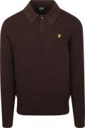 Lyle & Scott Longsleeve Poloshirt Lamswol Bruin