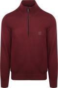 BOSS Kanobix Half Zip Trui Bordeaux