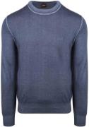 BOSS Trui Astefo Wol Blauw