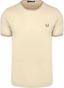Fred Perry Twin Tipped T-shirt Beige Z53