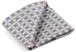 Suitable Zijde Pochet Bloem Wit -