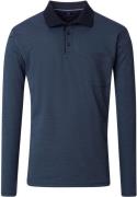 Casa Moda Long Sleeve Polo Structure Navy