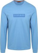 Napapijri Longsleeve T-shirt Logo Blauw