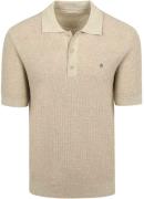 Gant Knitted Poloshirt Beige
