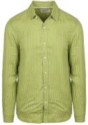 Scotch and Soda Linnen Overhemd Streep Groen