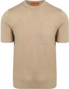 Suitable Knitted T-shirt Pocket Compact Taupe
