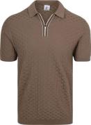 R2 Amsterdam Knitted Polo Bruin