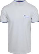 Sun68 Piqué T-Shirt Fluo Stripe Wit