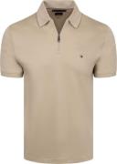 Tommy Hilfiger Half-Zip Polo Interlock Beige