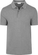 Profuomo Piqué Poloshirt Melange Grijs