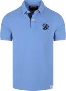 Superdry Polo Piqué Monogram Blauw