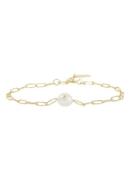 Ania Haie Pearl Sparkle Chunky Chain armband verguld