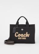 Coach Cargo handtas van canvas met logo en leren details