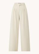 French Connection Everly Suiting high waist wide leg pantalon met cein...