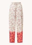 Essentiel Antwerp Firm high waist wide fit pantalon met print