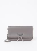 Zadig&Voltaire Rock Nano Grained clutch van leer