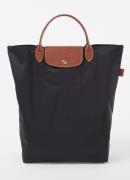 Longchamp Le Pliage handtas M met leren details