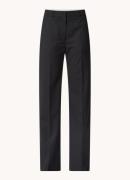 MUNTHE Sumatra high waist straight fit pantalon in wolblend met plooid...