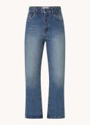 ba&sh Melz high waist straight leg cropped jeans met medium wassing