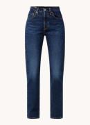 Levi's 501 high waist straight leg jeans met donkere wassing