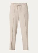 Modström Kalem mid waist straight fit pantalon in linnenblend met stee...