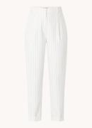 JOSH V Whitney high waist tapered fit pantalon met krijtstreep