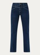 Claudia Sträter Mid waist flared jeans in lyocellblend met donkere was...