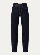 Levi's Ribcage high waist straight leg jeans met donkere wassing