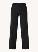 Benetton High waist wide fit pantalon met stretch en persplooi